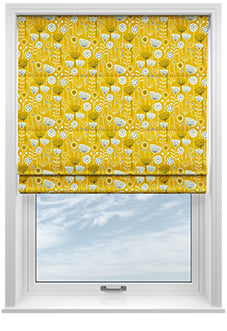 Bergen, Ochre - Twist&Fit Roman Blind